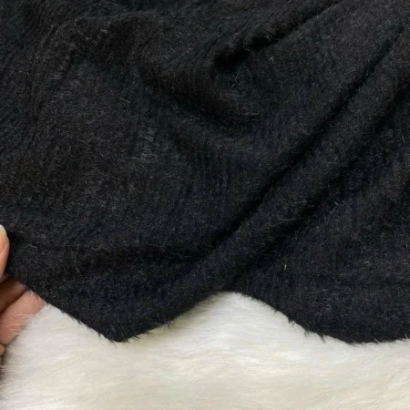 Vải ren lông thỏ đen