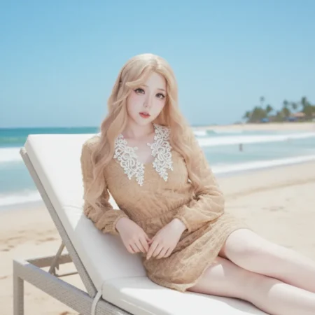 Alternative view of Vải tơ bông cao cấp màu nâu