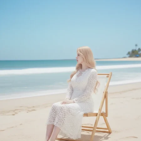 Alternative view of Vải tơ bông cao cấp màu trắng