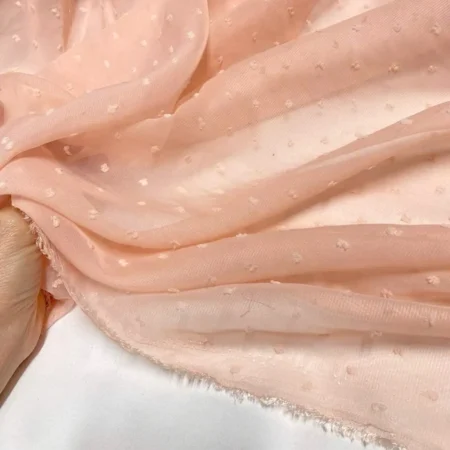 Vải von tơ hạt hồng nhạt