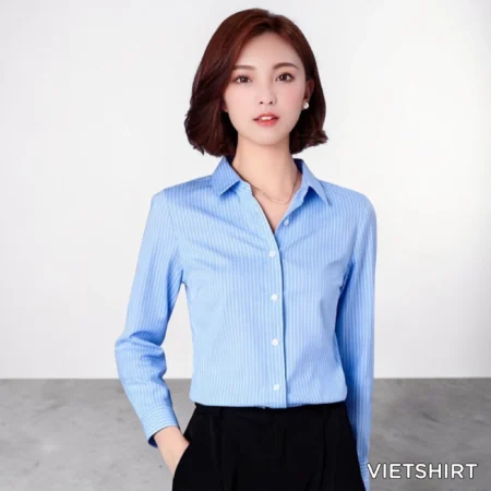 Vải kate may quần áo công sở màu xanh