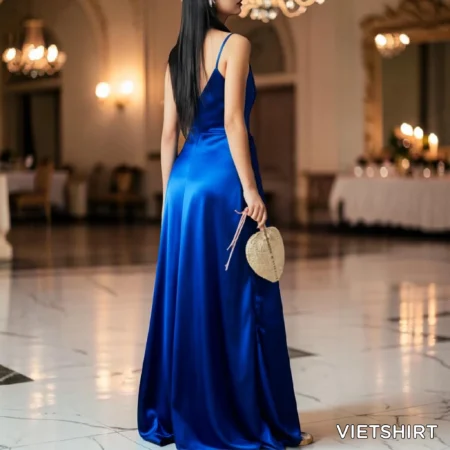 Vải nhung lụa mềm màu xanh